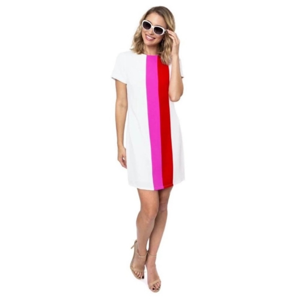 NWT Julie Brown NYC Colorblock Everest Dress Shift Dress, Size 2 - Picture 1 of 6